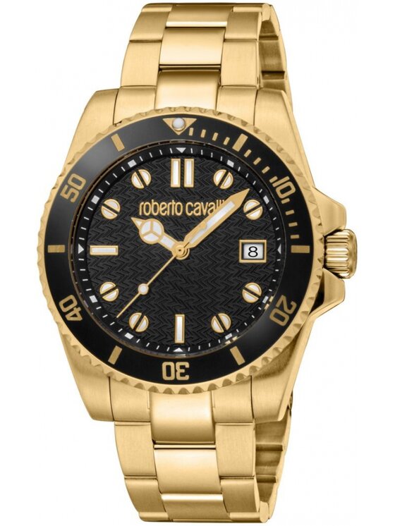 Roberto Cavalli Roberto Cavalli Zegarek RC5G129M0075 Złoty