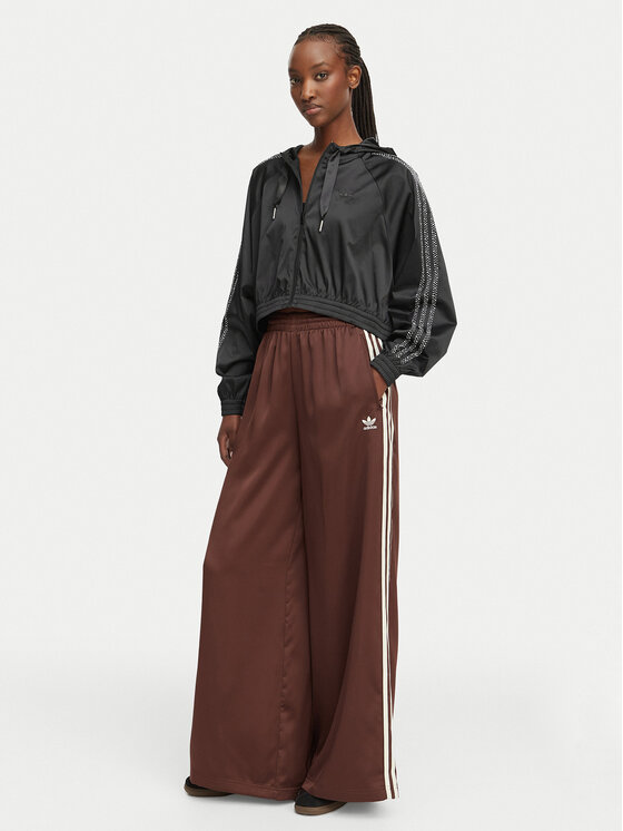 adidas adidas Bluză Pearl Cropped KC7864 Negru Loose Fit
