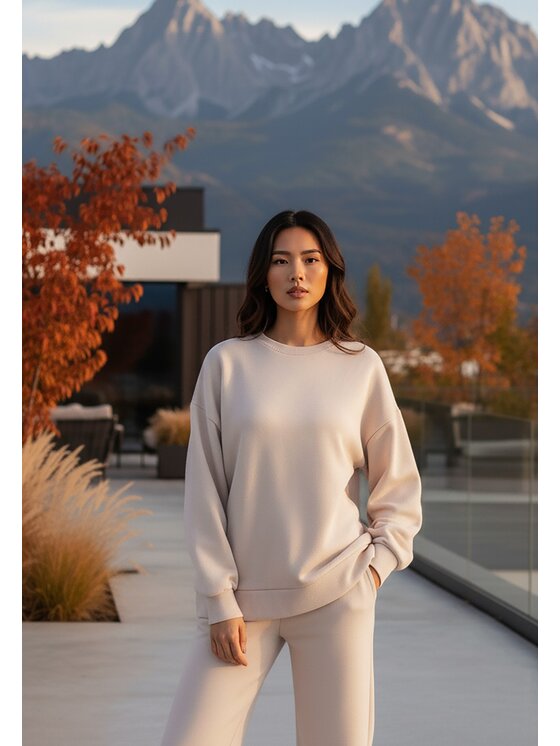 FIGL FIGL Komplet dresowy M1250 Beżowy Regular Fit