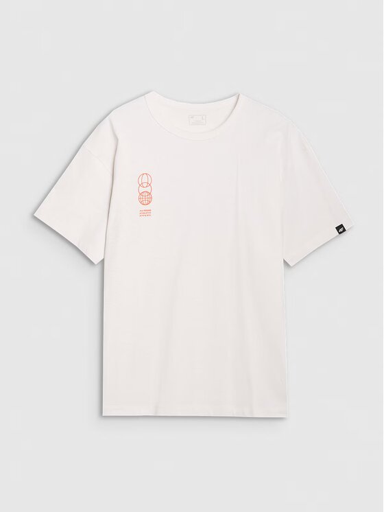 4F 4F T-Shirt 4FRSS25TTSHM2652-11S Λευκό Oversize