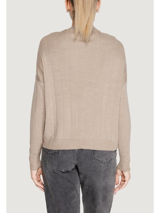 ONLY ONLY Maglione ONLTESS LS O-NECK KNT Beige Regular Fit