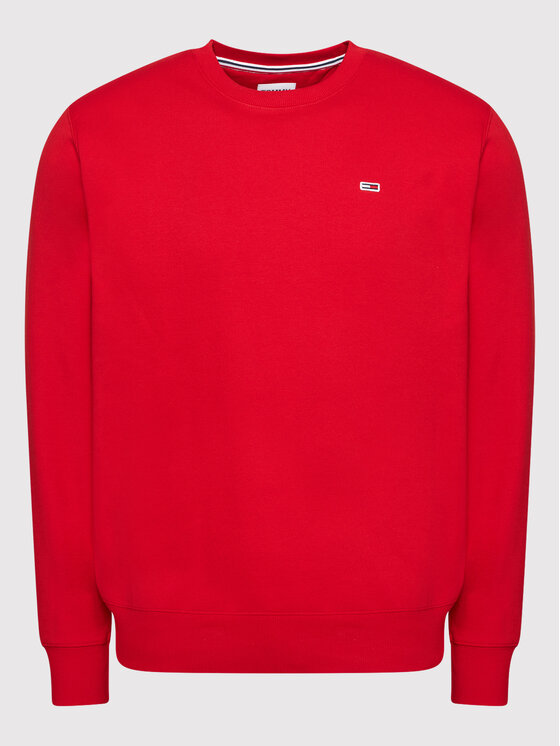 Tommy Jeans Tommy Jeans Pulóver Fleece DM0DM09591 Piros Regular Fit