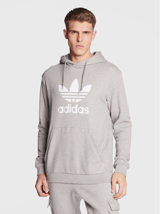 adidas adidas Džemperis adicolor Classics Trefoil Hoodie IA4884 Pilka Regular Fit