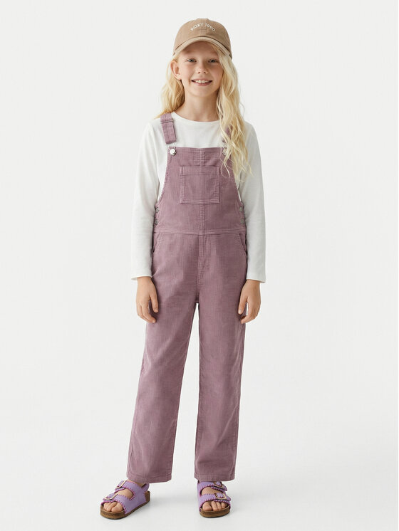 Roxy Roxy Jeans hlače z naramnicami Baby Dune ERGWO03011 Vijolična Regular Fit