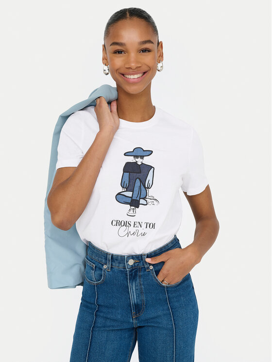 ONLY ONLY T-särk Emma 15329752 Valge Regular Fit