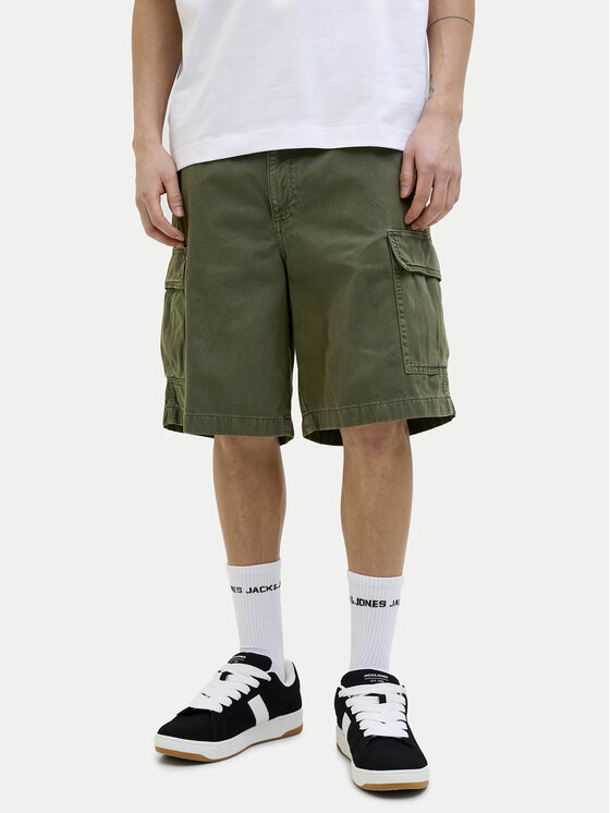 Jack&Jones Jack&Jones Pantalon scurți din material Karl 12269374 Verde Loose Fit