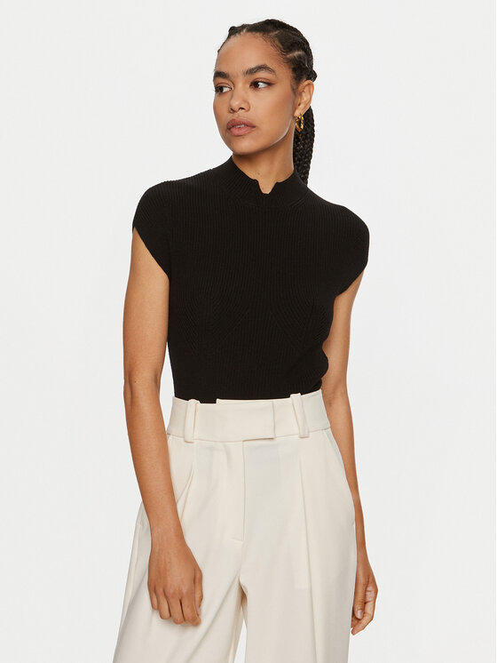 TWINSET TWINSET Μπλουζάκι 242TP3110 Μαύρο Slim Fit