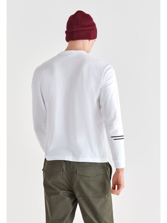 Pako Lorente Pako Lorente Longsleeve M21WF-TL-049 Biały Classic Fit