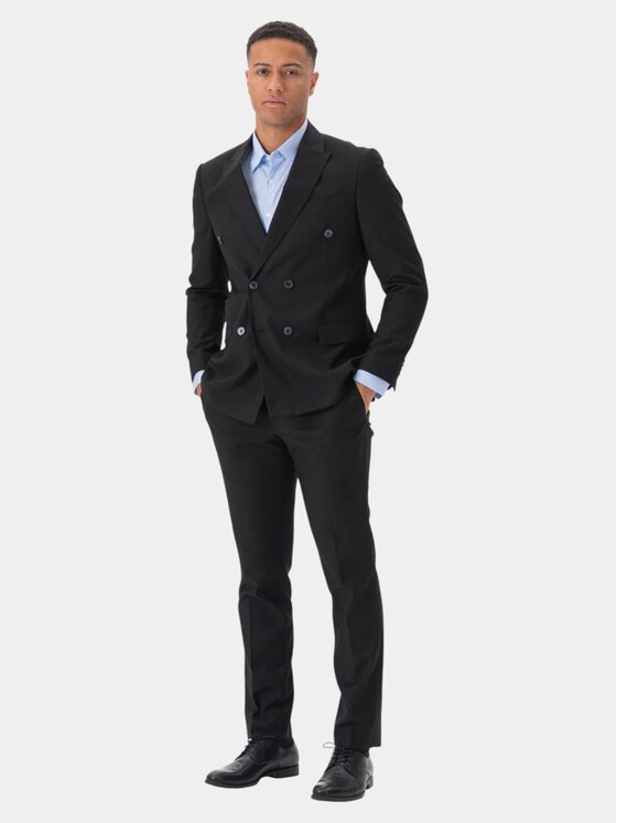 TeeShoppen TeeShoppen Marynarka 'Basic Collection' Czarny Regular Fit