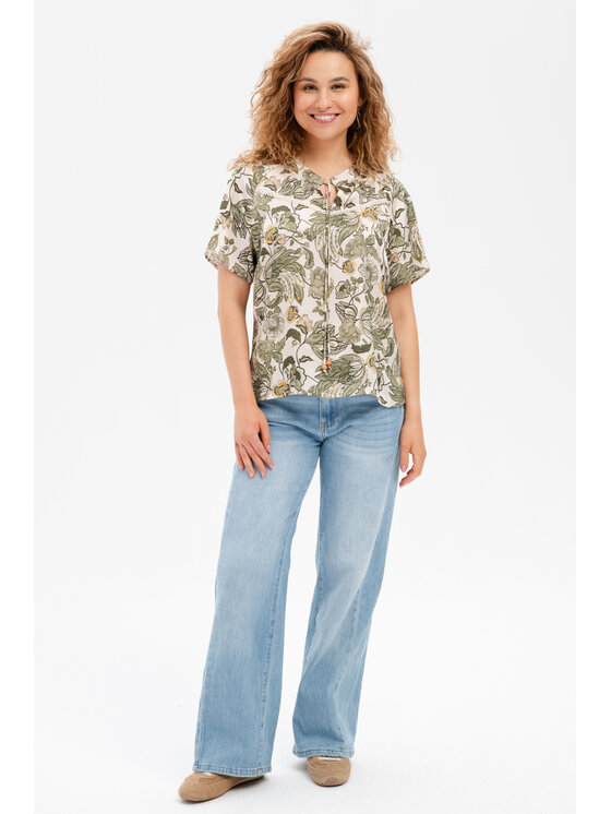 blue shadow blue shadow Bluzka Gala Zielony Regular Fit