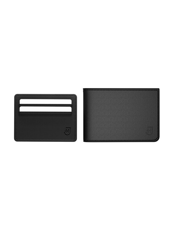 James Hawk James Hawk Mały Portfel Męski Męski skórzany portfel slim z RFID Czarny