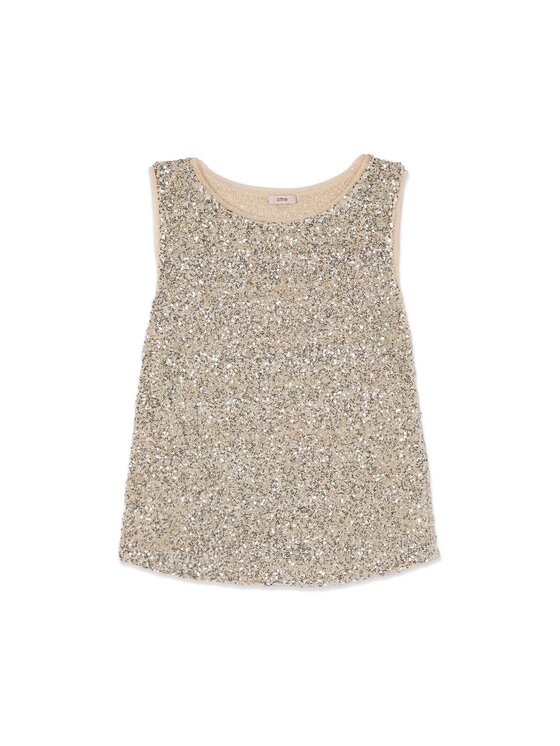 Oltre Oltre Top G000J004350N002 Oro Slim Fit