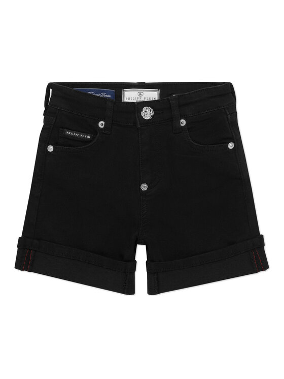 PHILIPP PLEIN PHILIPP PLEIN Szorty jeansowe 28123 Czarny Basic Fit