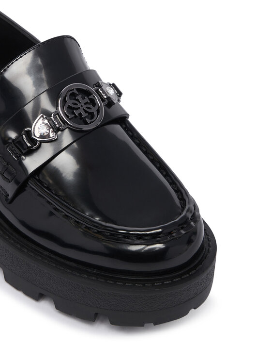 Guess Guess лоуфъри с дебела подметка FLFYAA ELE14 Черен