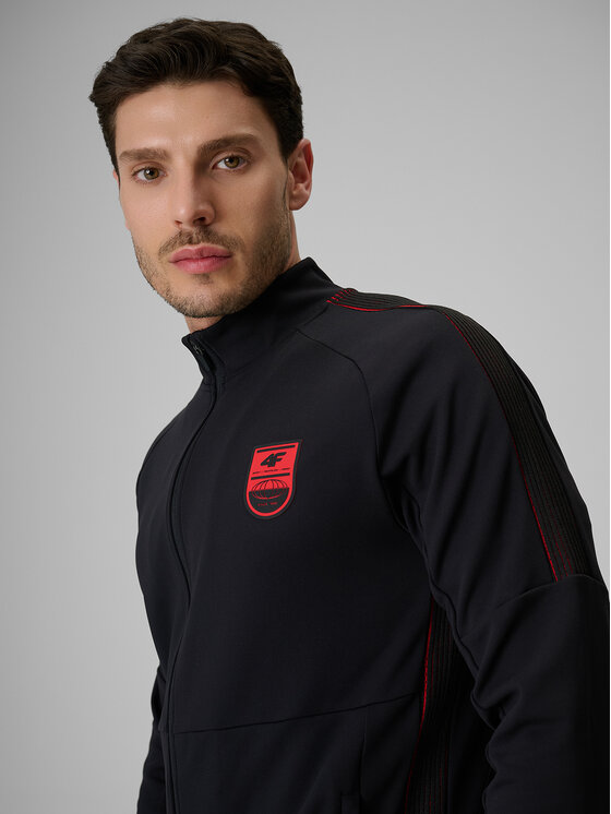 4F 4F Bluza techniczna FOOTBALL Czarny Regular Fit