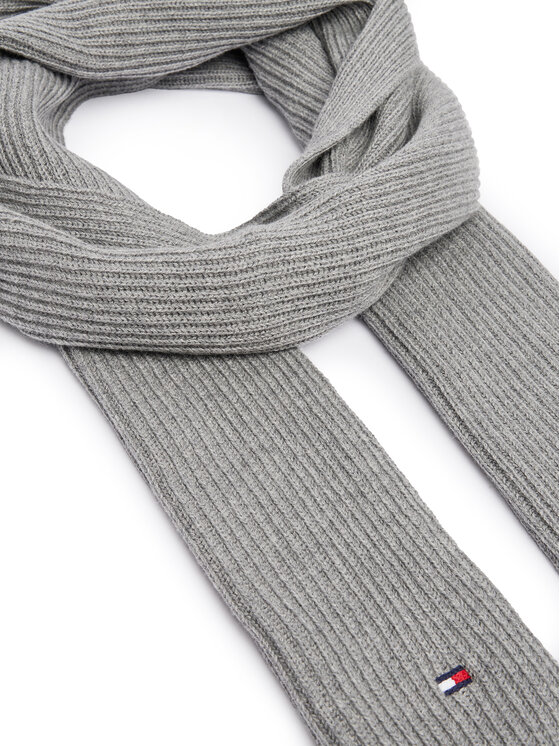 Tommy Hilfiger Tommy Hilfiger Зимен шал Flag AM0AM12847 Сив