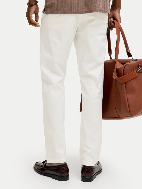 Jack & Jones Jack & Jones Pantaloni chino Kane 12268490 Écru Relaxed Fit