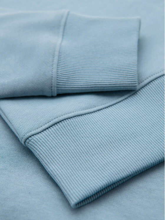 Ombre Ombre Bluza OM-SSBN-0271 Niebieski jasny Regular Fit