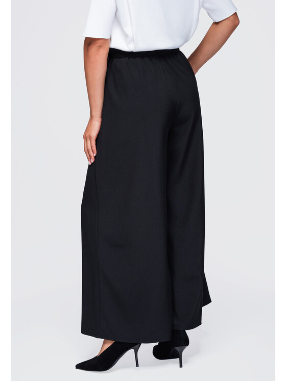 Ombre Ombre Spodnie materiałowe OW-PA-E0021 Czarny Relaxed Fit