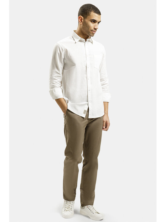 Cross Jeans Cross Jeans Koszula 35606-008 Biały Regular Fit