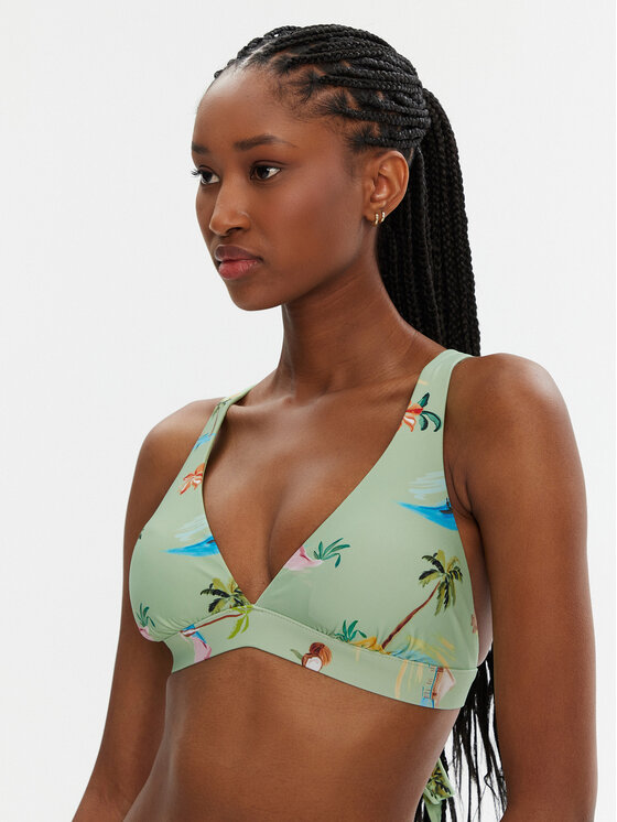 Seafolly Seafolly Bikini felső Isla Palm 31514MF216 Zöld