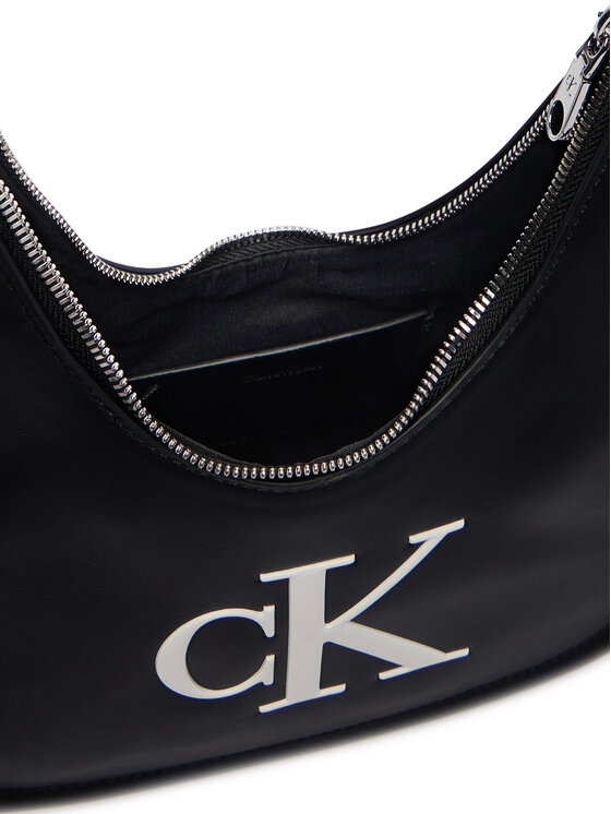 Calvin Klein Calvin Klein Дамска чанта Bold Ck Small Crescent LV04F3561G Черен