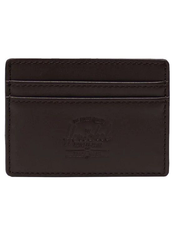Herschel Herschel Portafoglio piccolo da uomo Herschel Charlie Leather RFID Wallet Marrone