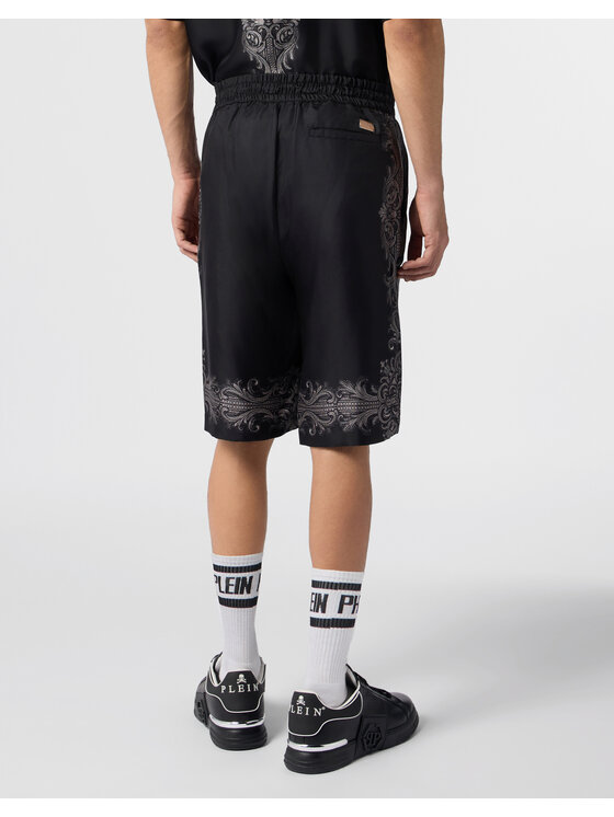 PHILIPP PLEIN PHILIPP PLEIN Szorty materiałowe 31218 Czarny Regular Fit
