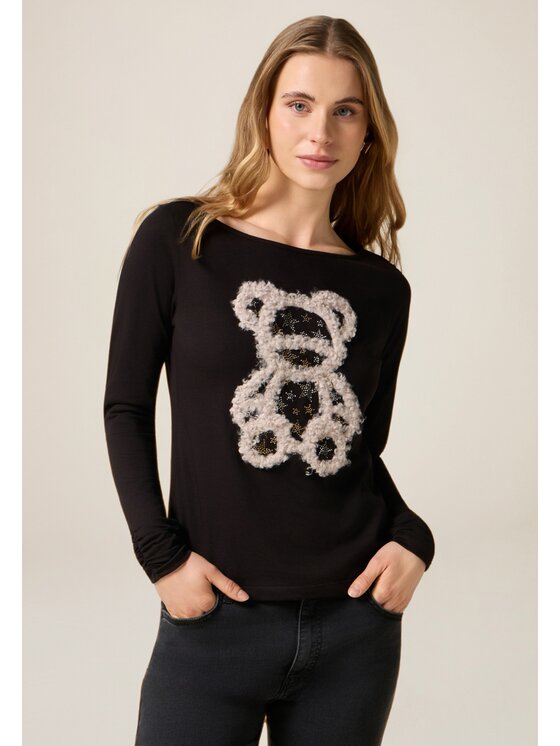 Oltre Oltre T-shirt G070J004656N0Z3 Nero Slim Fit