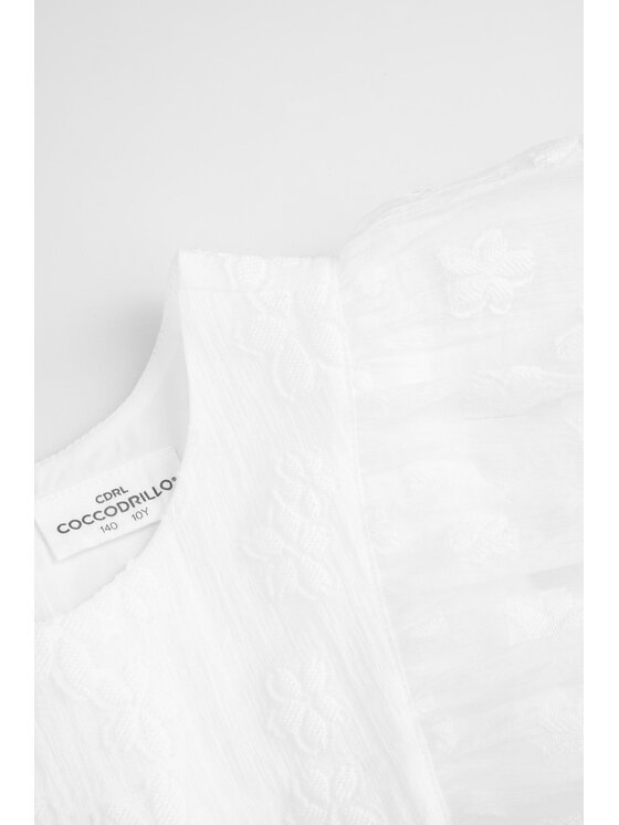 Coccodrillo Coccodrillo Sukienka elegancka WC6128202EJG-001 Biały Regular Fit