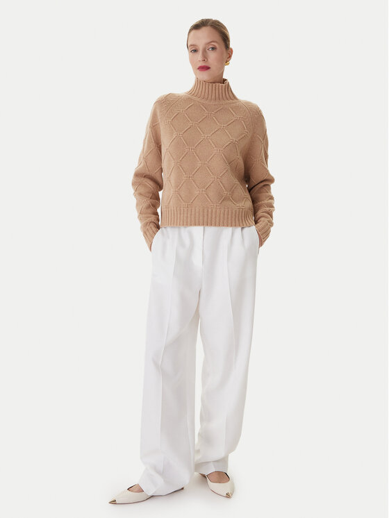 Elisabetta Franchi Elisabetta Franchi Пуловер MK-55T-57E2 Кафяв Regular Fit