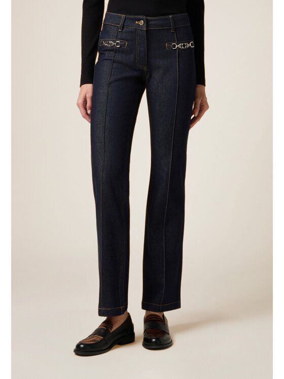 Oltre Oltre Jeansy P405R008677N034 Niebieski Regular Fit