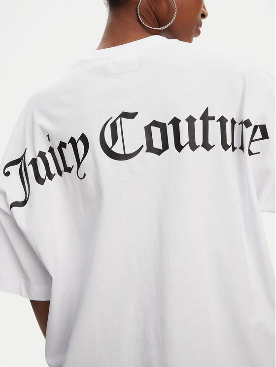 Juicy Couture Juicy Couture Тишърт Boyfriend JCTES09 Бял Relaxed Fit