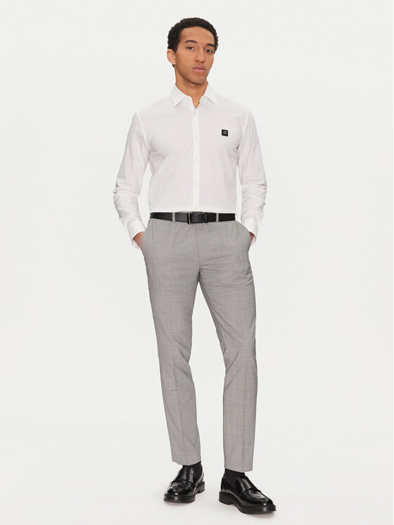 HUGO HUGO Koszula Ermo 50505315 Biały Slim Fit