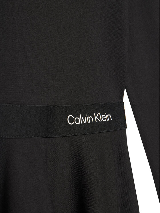 Calvin Klein Jeans Calvin Klein Jeans Každodenní šaty Logo Tape IG0IG02666 D Černá Regular Fit
