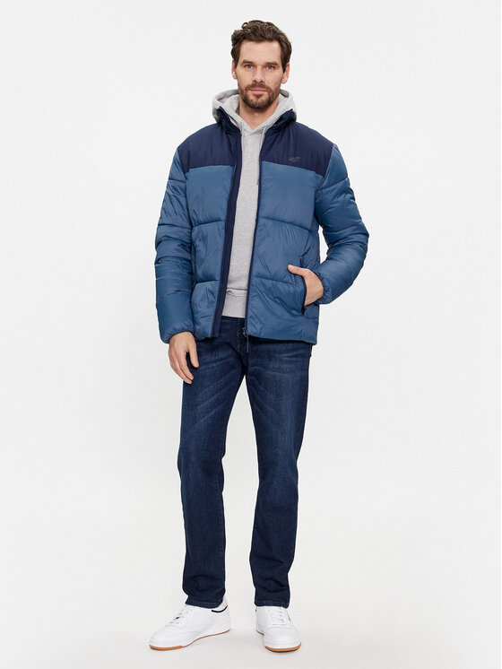 4F 4F Зимно яке 4FWAW23TDJAM348 Тъмносин Regular Fit
