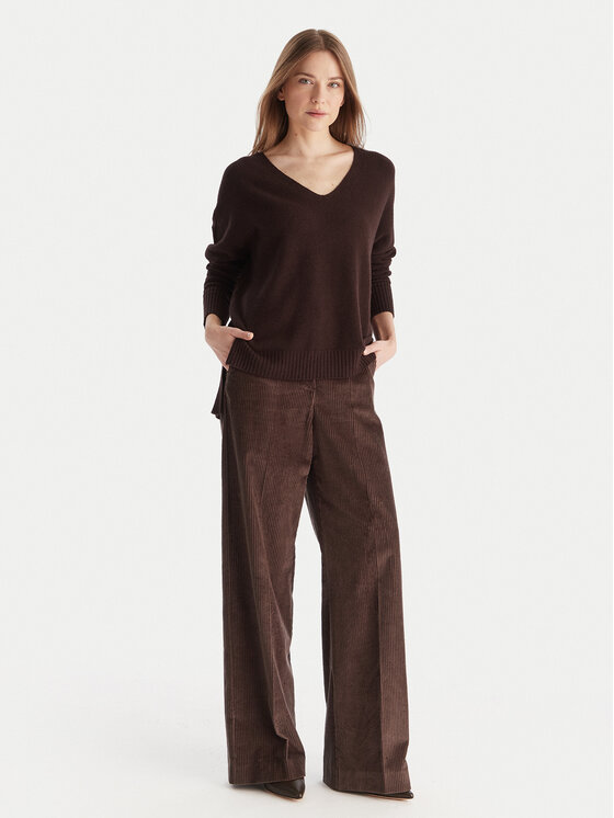 Kontatto Kontatto Sweter 3M0842C Bordowy Relaxed Fit