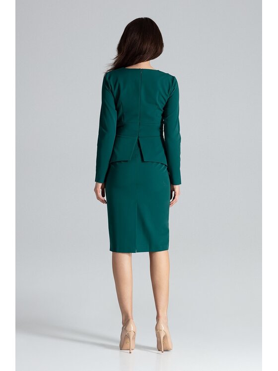 Lenitif Lenitif Vestito K491 Verde Regular Fit