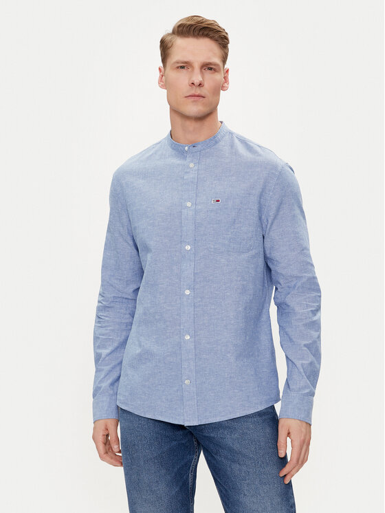Tommy Jeans Tommy Jeans Camicia Mao DM0DM18964 Blu Regular Fit