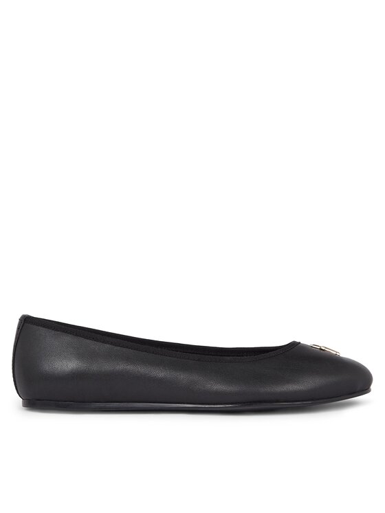 Tommy Hilfiger Tommy Hilfiger Ballerinas Th Leather Ballerina FW0FW07712 Schwarz