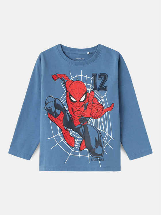 NAME IT Blúzka SPIDERMAN 13231947 Modrá Regular Fit