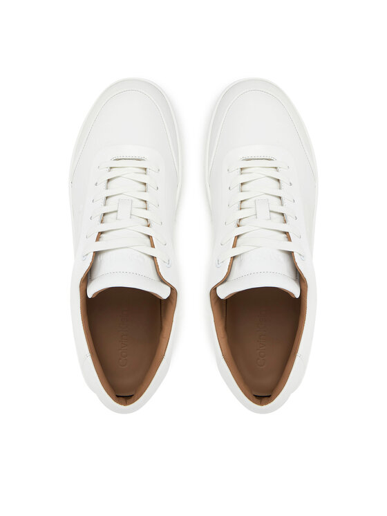 Calvin Klein Calvin Klein Sneakersy Low Top Lace Up Oxford Rubb Lth HM0HM01708 Bílá