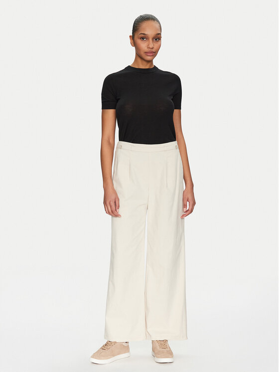 ONLY ONLY Hlače iz tkanine Stella 15338662 Bež Wide Leg