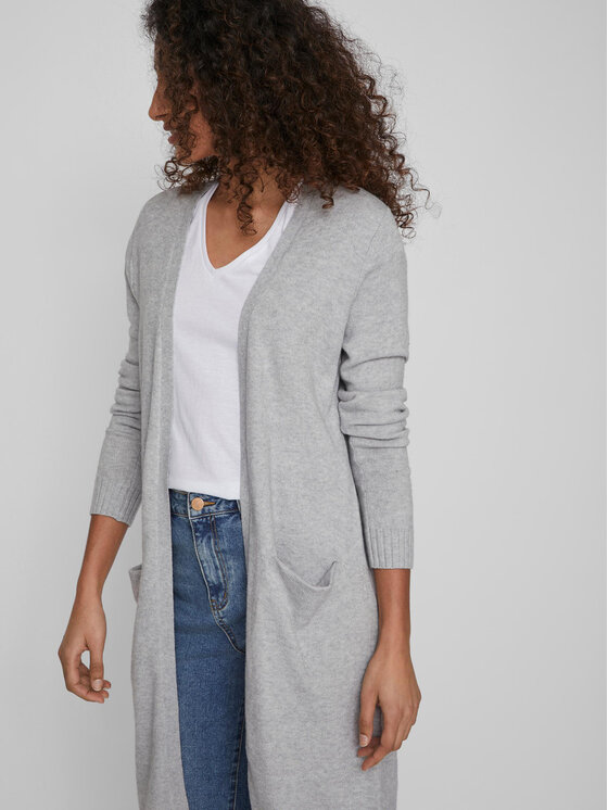 Vila Vila Kardigán Ril 14042770 Szürke Regular Fit