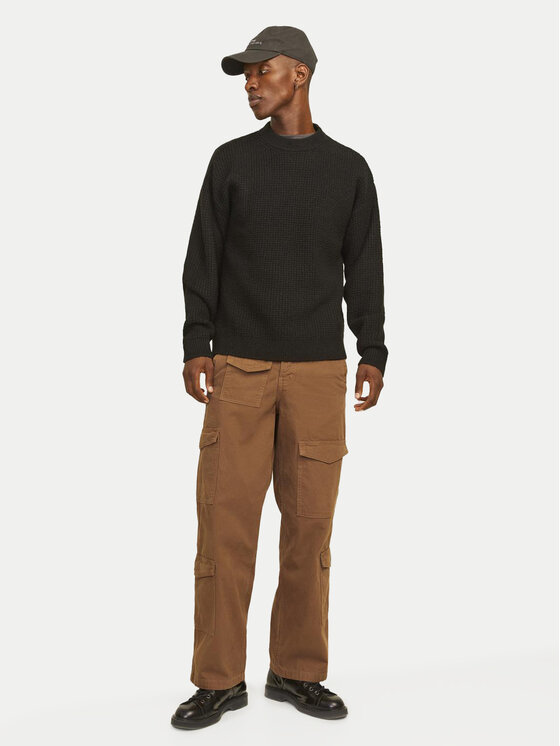Jack&Jones Jack&Jones Bavlnené nohavice Bill 12258307 Hnedá Relaxed Fit