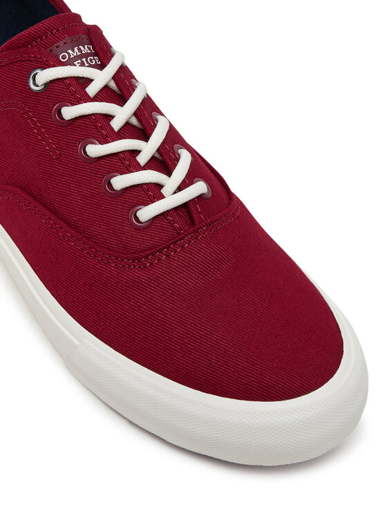 Tommy Hilfiger Tommy Hilfiger Tenisówki Hi Vulc Oxford Twill FM0FM05400 Czerwony