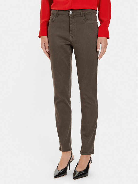 Marella Marella Jeans hlače Currier 2423136025 Rjava Skinny Fit
