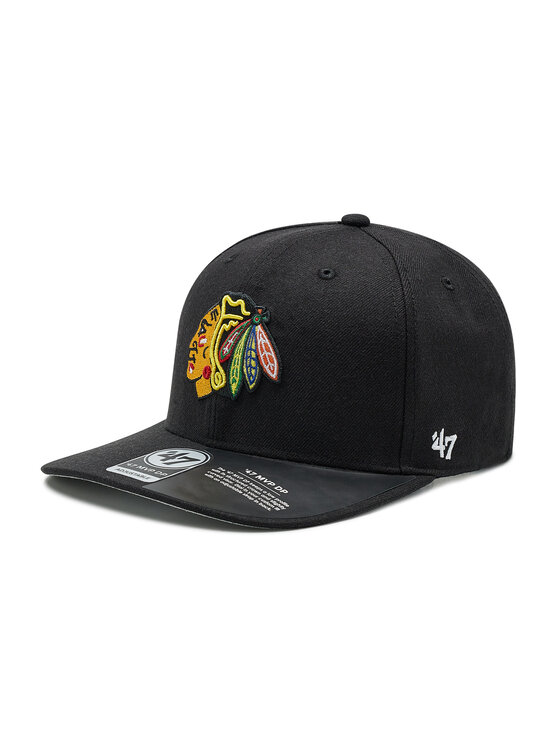 47 Brand 47 Brand Kepurė su snapeliu Nhl Chicago Blackhawks H-CLZOE04WBP-BKB Juoda