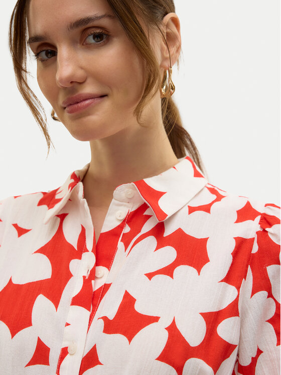 Vero Moda Vero Moda Haljina košulja Dicthe 10303728 Crvena Regular Fit