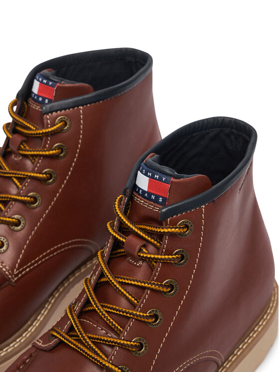 Tommy Jeans Tommy Jeans Polacchine Archive '01 American Lth Boot EM0EM01779 Marrone